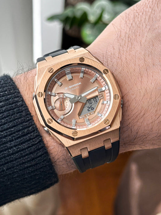 G-SHOCK CasiOak Crno bronzana - sa srebrnim brojčanikom sata