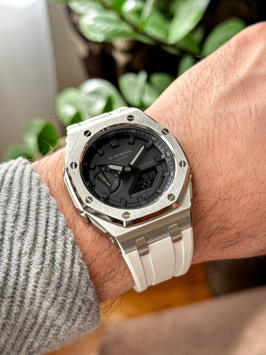 G-SHOCK CasiOak Belo srebrna - sa crnim brojčanikom sata