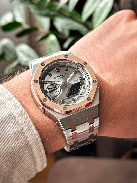 G-SHOCK CasiOak Mix - sa srebrnim brojčanikom sata