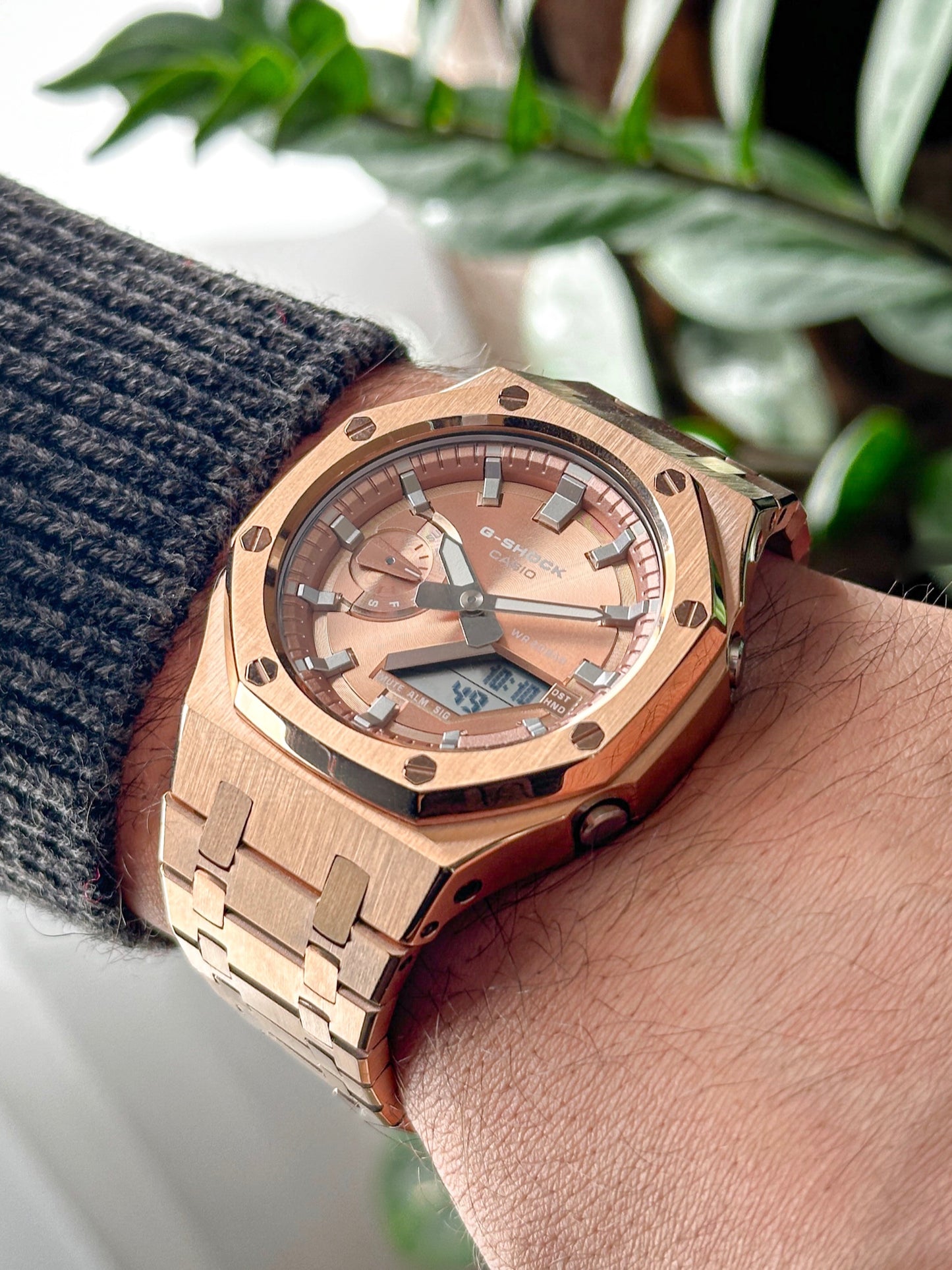 G-SHOCK CasiOak Potpuno srebrni - sa srebrnim brojčanikom sata